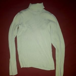 Ribbed turtle neck, light pastel green